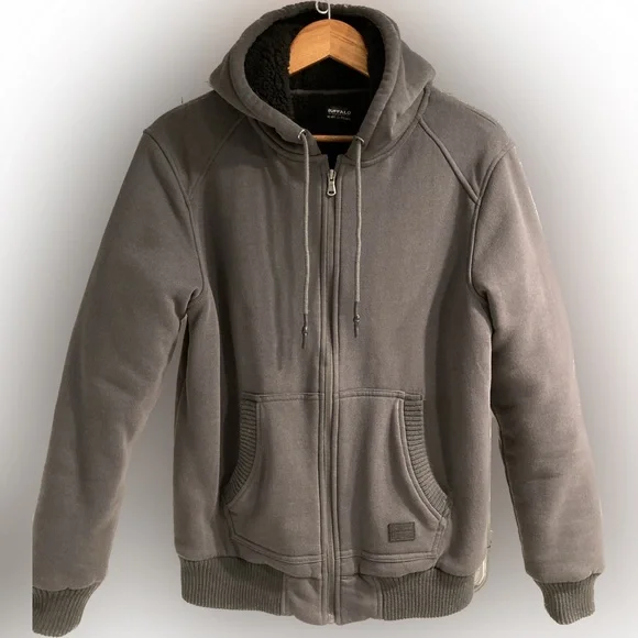 Buffalo David Bitton Jackets Coats Mens Fleece Sherpa Hoodie